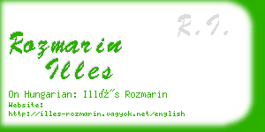 rozmarin illes business card